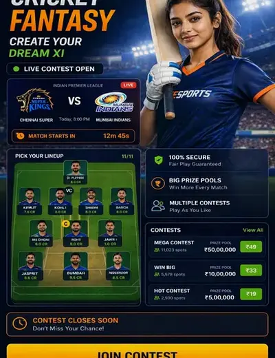 5EEE (5 eeebet) fantasy cricket & matchday visual 3